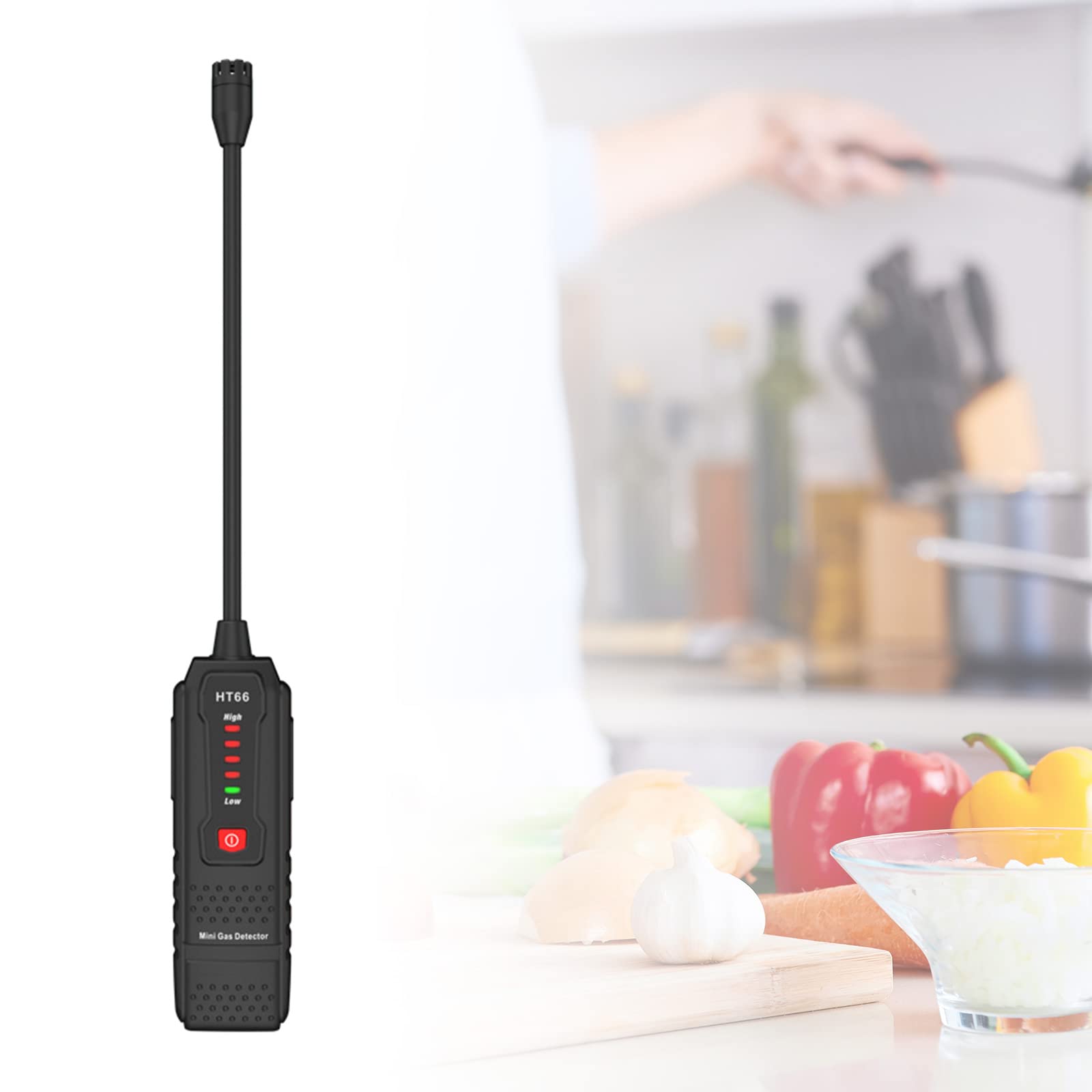 JinGuoZiLP Handheld-Gas Leak Detector with Audible-Visual Alarm Natural Methane Gas Sniffer