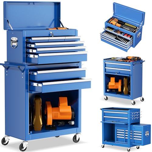 Oakcloud Heavy-Duty 8-Drawer Rolling Tool Chest & Cabinet Combo with