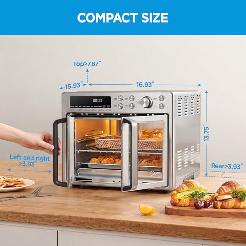 Midea Flexify French Door Toaster Oven Air Fryer Combo - 26.4 QT, Extra Large Countertop Oven Image 2