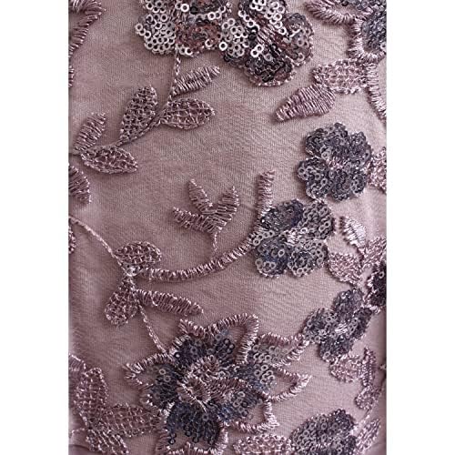 Image of Alex Evenings Womens Long Lace Top Empire Waist Dress