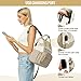 LOVEVOOK Laptop Backpack for Women, Fashion Computer Backpacks Purse, Business Travel Bags, Doctor Nurse Backpack for Work, Fits 15.6-Inch Laptop, Beige-Khaki