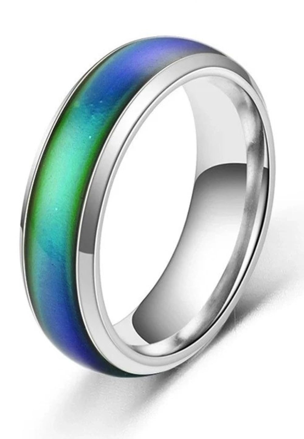 Funny Guy Mugs Band Mood Ring for Kids and Adults - Includes Color Mood Chart