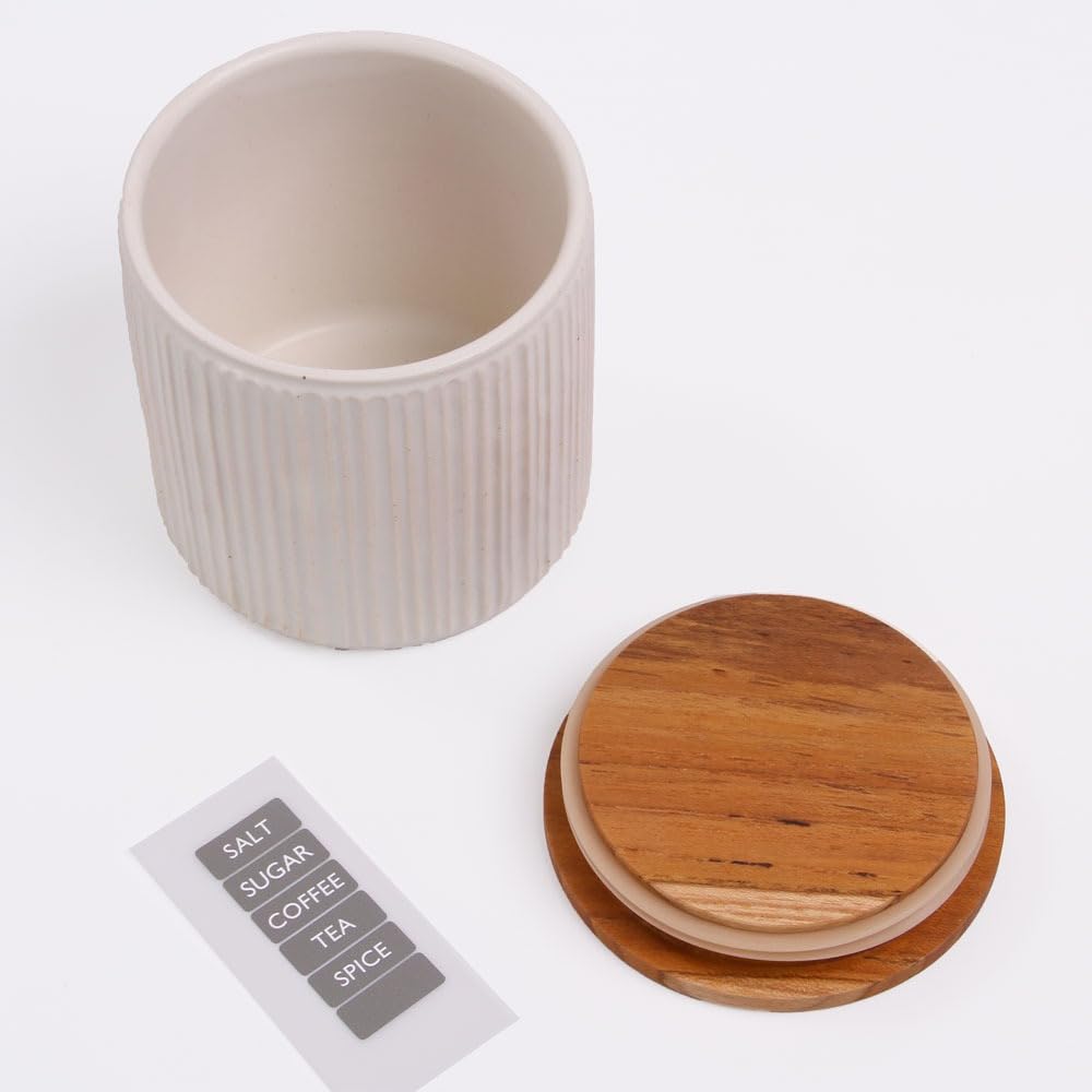 Amazon｜LOLO キャニスター 調味料容器 保存容器 陶器 伸光窯 塩入れ