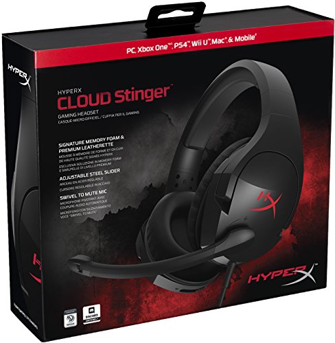 HyperX HX-HSCS-BK Cloud Stinger, Cuffie Gaming, Nero