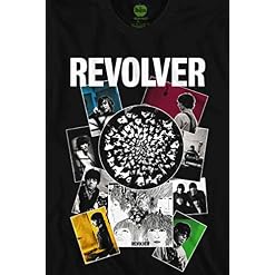 The Beatles T Shirt Revolver Montage Bande Logo Nue Officiel Homme Noir - Les Beatles, Paul McCartney, John Lennon, RIngo Starr, George Harrison The Beatles T Shirt Revolver Montage Bande Logo Nue Officiel Homme Noir – Image 3