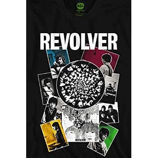 The Beatles T Shirt Revolver Montage Bande Logo Nue Officiel Homme Noir - Les Beatles, Paul McCartney, John Lennon, RIngo Starr, George Harrison The Beatles T Shirt Revolver Montage Bande Logo Nue Officiel Homme Noir – Image 3