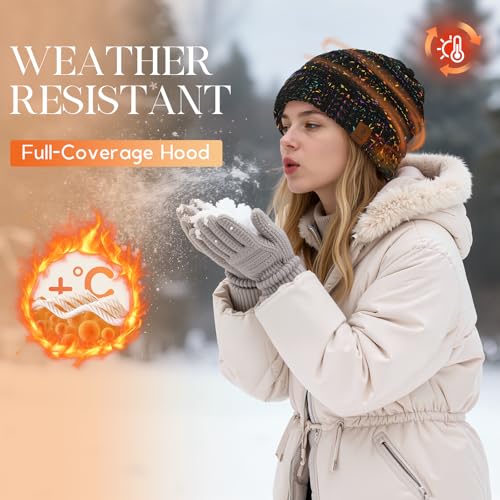 Image of Durio Winter Hats for Women Cable Knit Beanie Soft Womens Beanies Thick Winter Hat