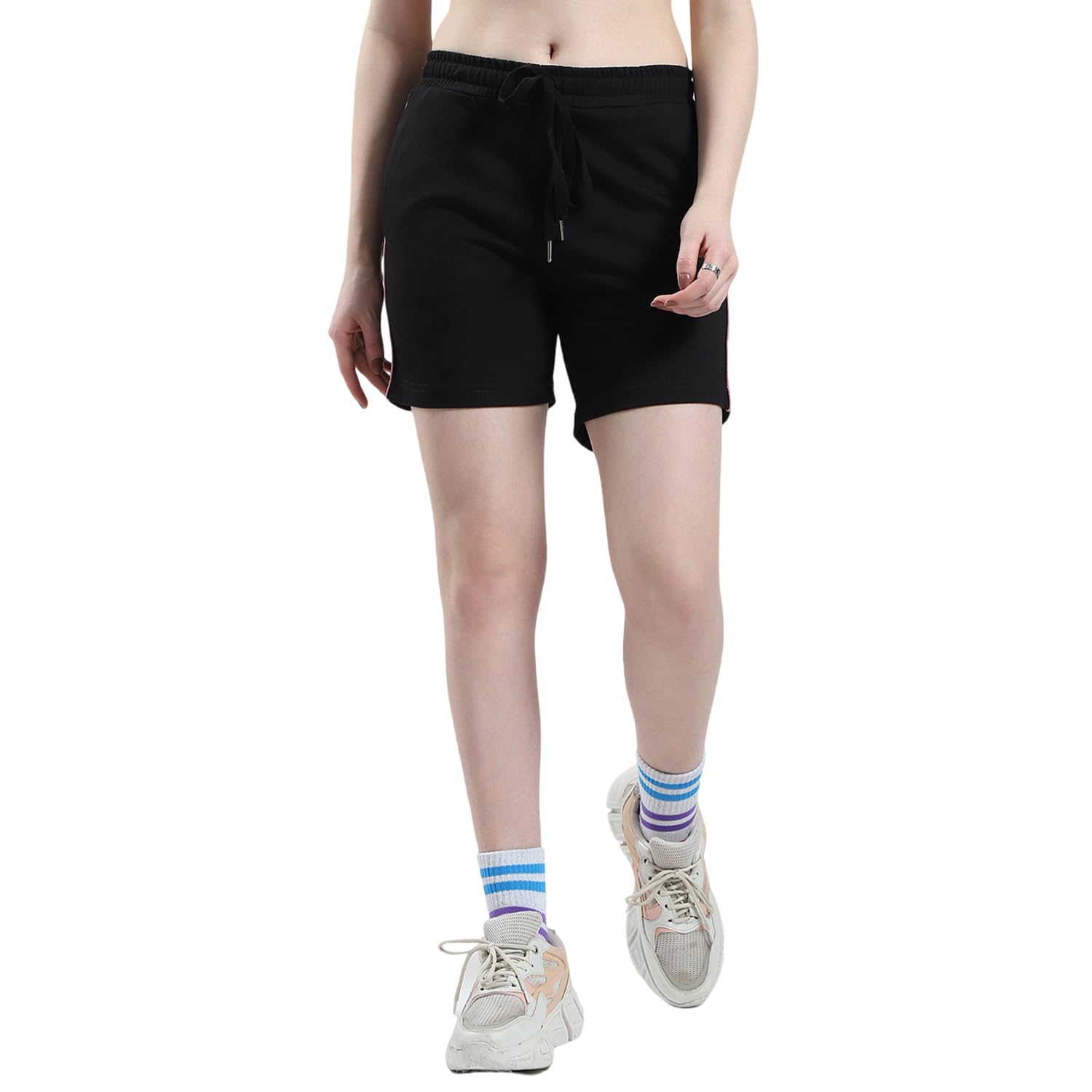 monte carlo Women's Regular Fit Shorts | Mid Rise | Lightweight Summer Shorts |Drawstring Waist | Side Pockets | Casual Short's for Women's-picture-58