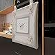 PETTI Artigiani Italiani - Backofenabdeckung, Ofenabdeckung, moderner Digitaldruck, graue Schleife, 100 % Made in Italy