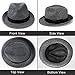 Wool Trilby Hat Felt Fedora Hats Men Women Dress Wide Brim Gangster Wonderful (M,Gray)