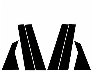 車用 窓ガラス外側シール に適合する シビック 10th 2016-2020 車用ステッカー 光沢ブラック ドア ウィンドウ ピラー ポスト カバー トリム ウィンドウ ピラー ポスト ステッカー