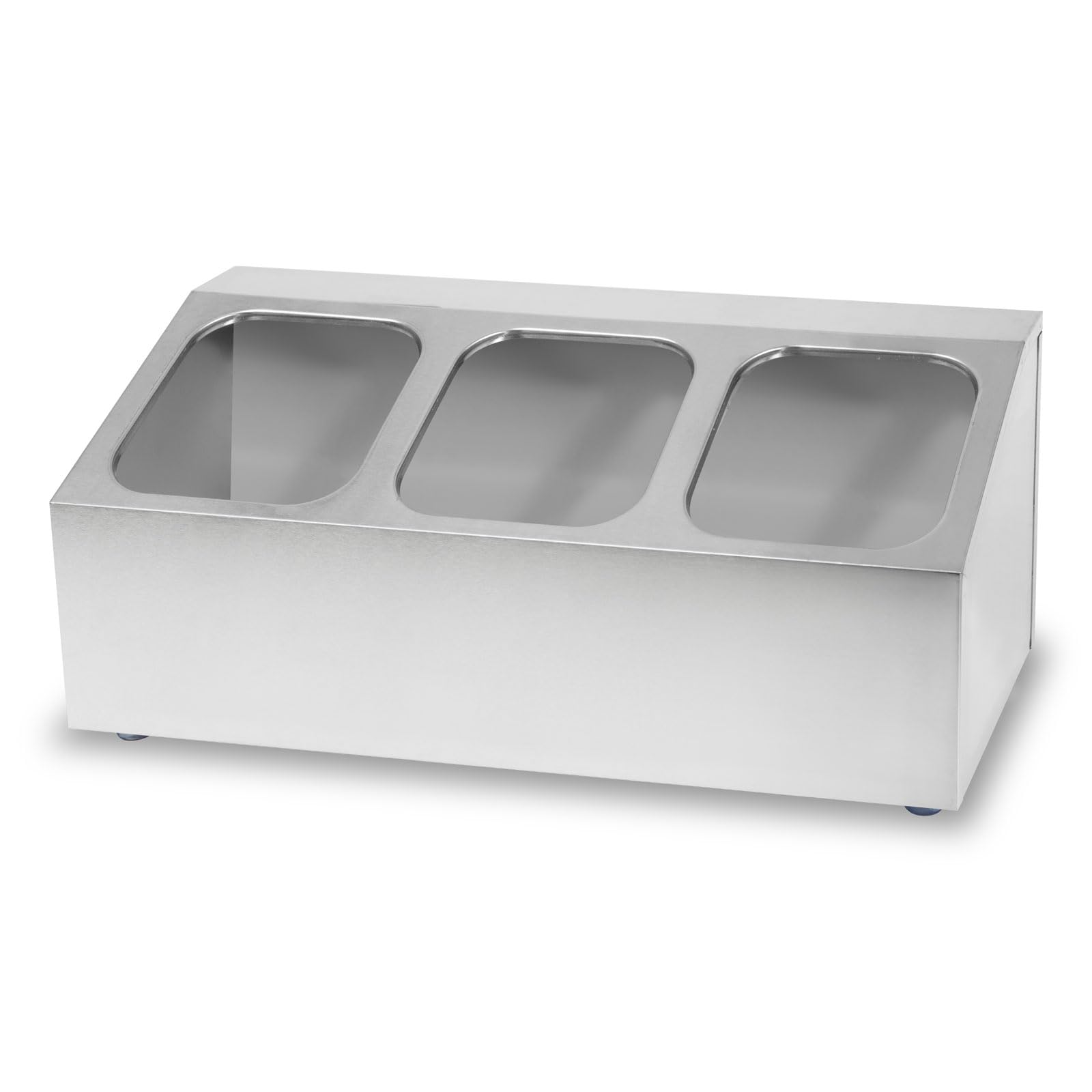VERTES Recipiente para Ingredientes 3 x 1/6 GN Gastronorm, Acero Inoxidable, 100mm de Profundidad, Higiénico, Resistente a los arañazos, Resistente a temperaturas de -40° a 300°C, para baño maría