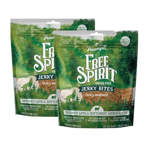 Triumph 2 Pack of Grain-Free Lamb Jerky Bites Dog Treats, 20 Ounces Each
