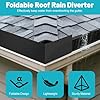 Chiligent 2 Pcs Gutter Valley Splash Guards, Aluminum Roofing Gutter Guard with Screws, Foldable Roof Rain Diverter for House Shingle Roofs Corner, Valley, or Straight, Black