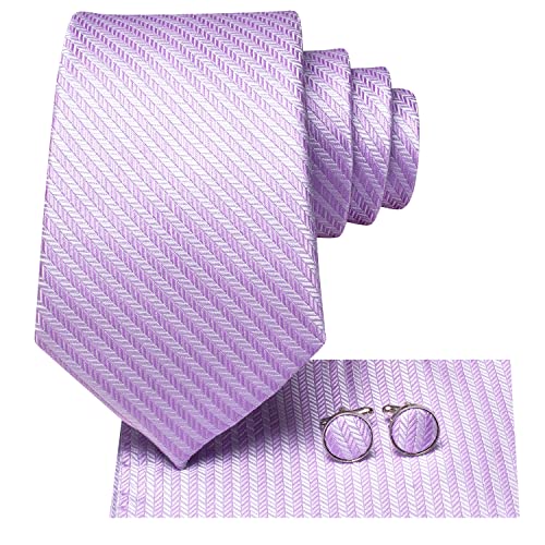 Image of Hi-Tie Mens 70inches Tie Set Extra Long Necktie for Men Cufflinks Handkerchief Big Tall Men Business Wedding