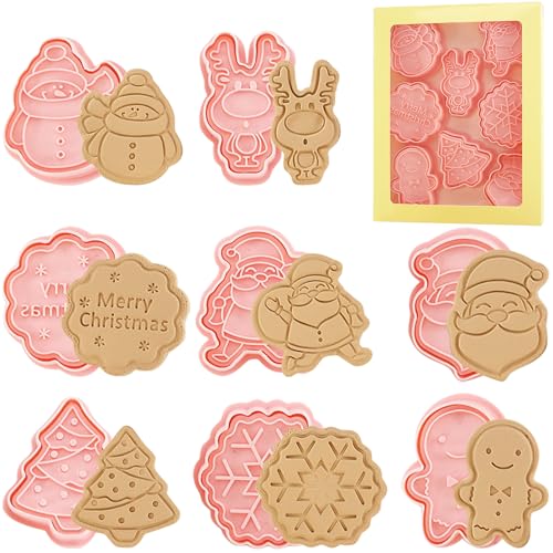Ausstechformen Kinder 8 Teiliges Kunststoff Tiere Plätzchen Ausstecher Set Keksausstecher Fondant Werkzeuge Backen Zubehör für Tortendeko Kekse Backen (Tier) (B)