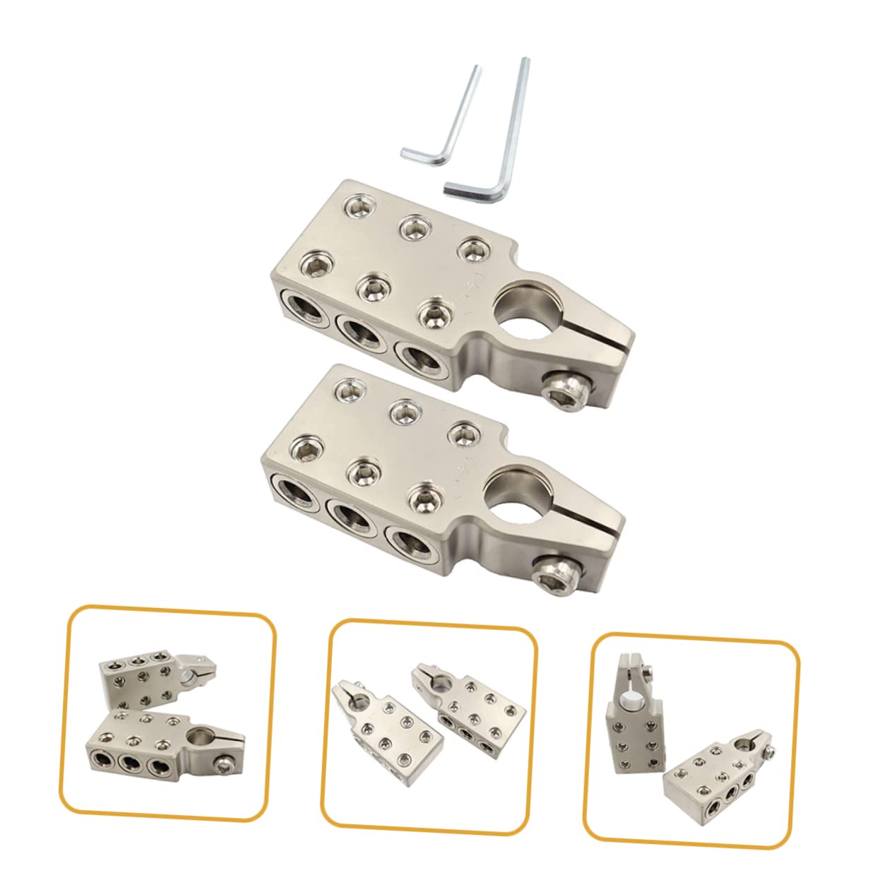 Borne de Batterie de Voiture 1 Paire 1/0 Awg Alliage de Zinc