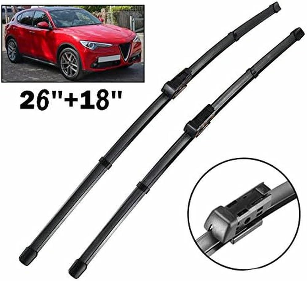 Escobillas limpiaparabrisas Delanteras JUWENFF para Alfa Romeo Stelvio 2016-2020, limpiaparabrisas para Coche, limpiaparabrisas, Ventana de Coche