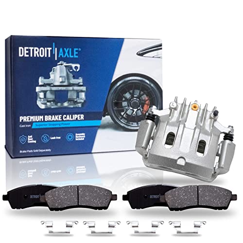Image of Detroit Axle - Rear Ceramic Pads Right Brake Caliper Replacement for 2000-2004 Ford Excursion F-250 F-350 Super Duty - 3pc Set