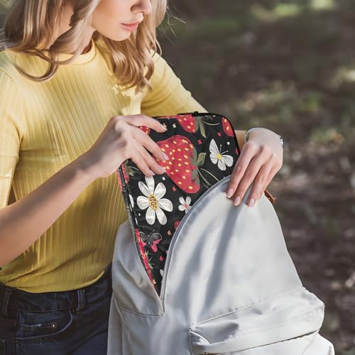 Funda para laptop 13-14 pulgadas impermeable con diseño de fresas miniatura 6
