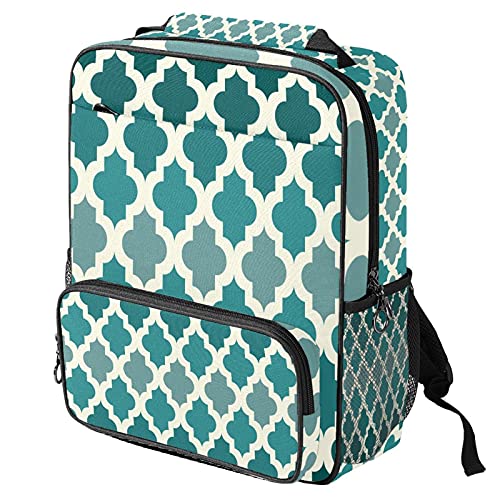 Sac à dos imprimé vert émeraude avec grand compartiment PC portable