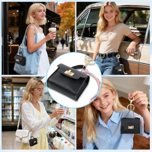 Image of SANNIDHI Bag Charm Mini Backpack Keychain for Women Small Pouch Coin Purse Headset Bag Key Ring for Woman Girls