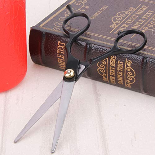 Pixnor 2 peças de tesouras de corte de cabelo, tesouras de barbeiro de aço inoxidável, tesouras de c