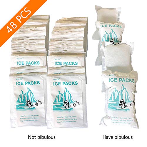Set of 48 Cooler Shock Lunch Bag Size ice Packs for Lunch Boxes