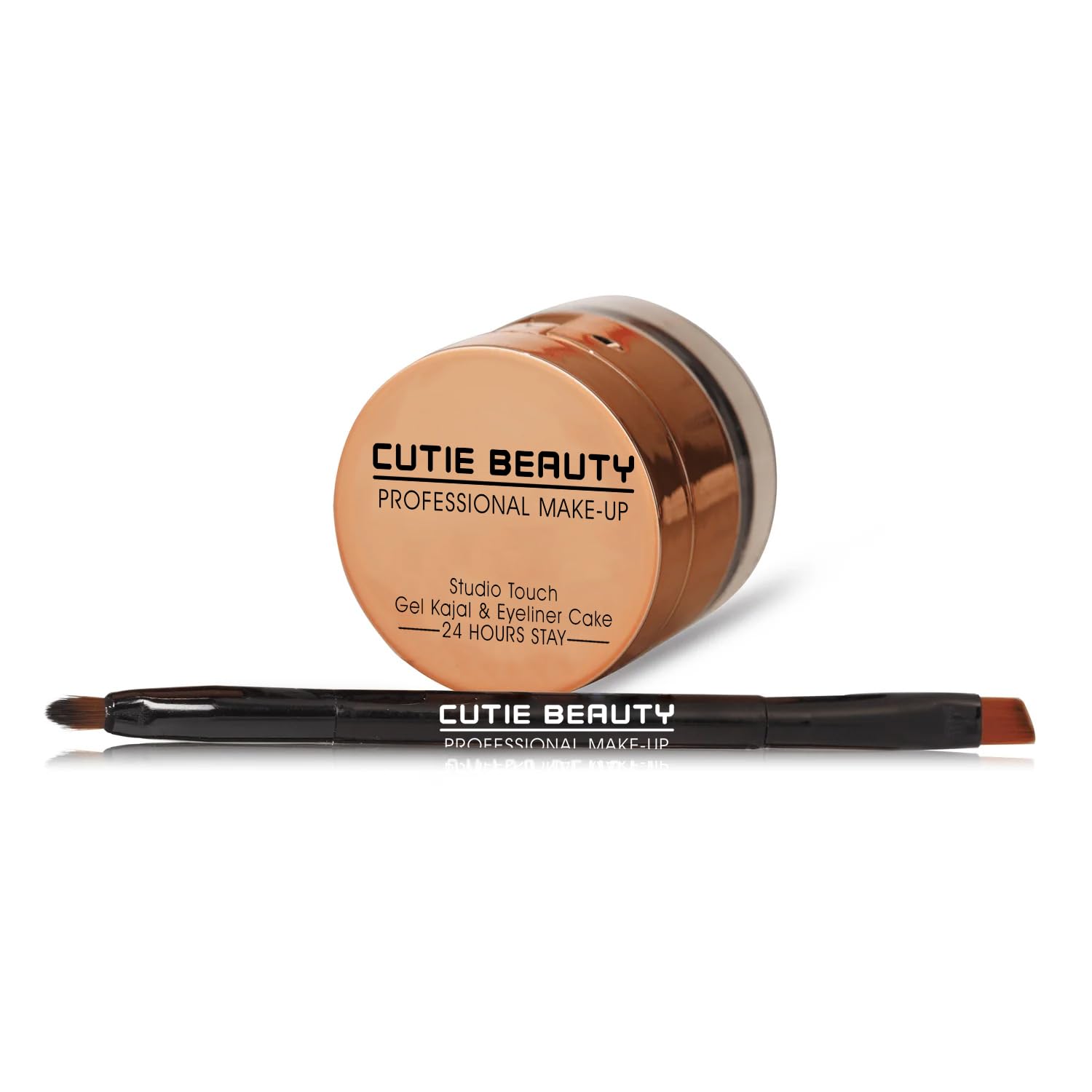 Cutie Beauty Waterproof Semi-Matte Eyebrow & Gel Eyeliner 2 In 1 With Brush | Smudge Proof Gel Eyeliner And Eyebrow Definer Pencil (Black)-image-32