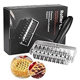 Pastry Lattice Roller Cutter - Stainless Steel Professional Dough Lattice Top Pie Pizza Bread Pastry Crust Lattice Roller Cutter wheel