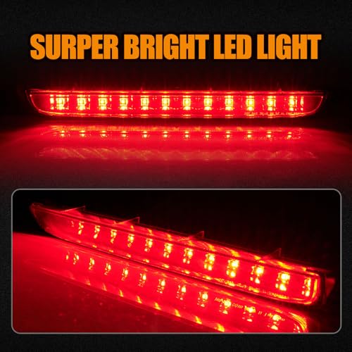 Image of Third 3rd Brake Light LED for 2007 2008 2009 Chevy Equinox, High Mount Rear Brake Lights Assembly for 07 08 09 Pontiac Torrent, Waterproof Center Cab Lamp Stop Light (Red)