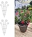 2 Pack Black Coated Wave Pot Trellis 31'' Stakes for Climbing Plants Patio Plant Support for Outdoor,Rose, Vegetable Flower, Backyard