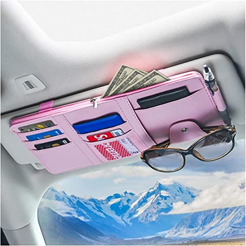 Organizador De Visera Para Auto Rosa