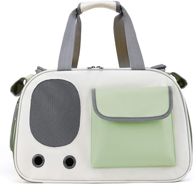 TCCHDM Cat Carrier Dog Carrier Pet Carrier for Large and Medium Cats to 15 Lbs Soft-Sided Cat Carrier for Dog and Puppy Pet Collapsible Travel Carriers for Small Cat Kitten (Green)