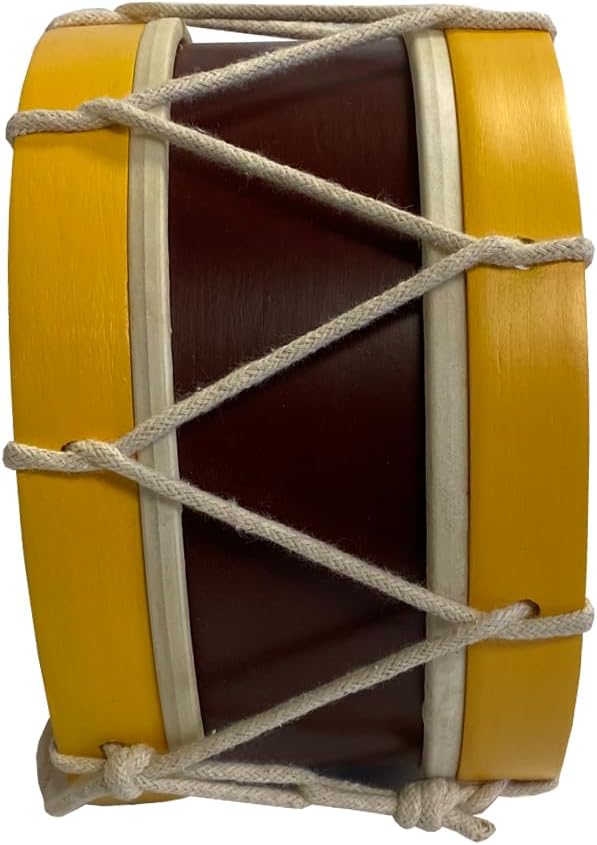 7-1/2" Civil-Revolutionary War Era Wooden Marching Drum Antique Reproduction with Drum Sticks