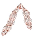 Pardecor Bridal Belt for Wedding Dress - Adjustable Rhinestone Crystal Pearl Sash, Rose Gold Wedding Accessory (1.5" Width 310 Rose Gold)