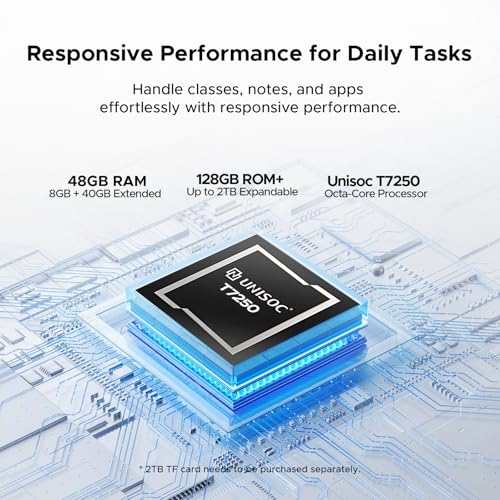Image of P11 Pro 11 Inch Tablet with Android 16 & Gemini AI, 48GB RAM+128GB ROM /2TB, T7250 Octa-Core, 8800mAh /18W, 120Hz, 5MP+13MP, GPS, FM, Face ID,OTG,5G WiFi, Tablet with Keyboard Stylus