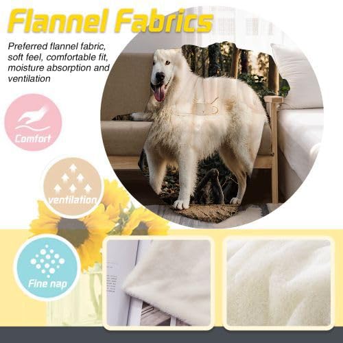 Plaid Polaire 220x240 Animal Chien, Couverture Polaire 220x240 | Dimensions Royales pour Lit King Size, d'une Douceur Persistante, Procure Une Expérience de Sommeil Chaleureuse I11-