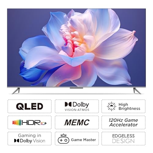 Image of iFFALCON 139 cm (55 inches) 4K Ultra HD Smart QLED Google TV iFF55Q73 (Black)