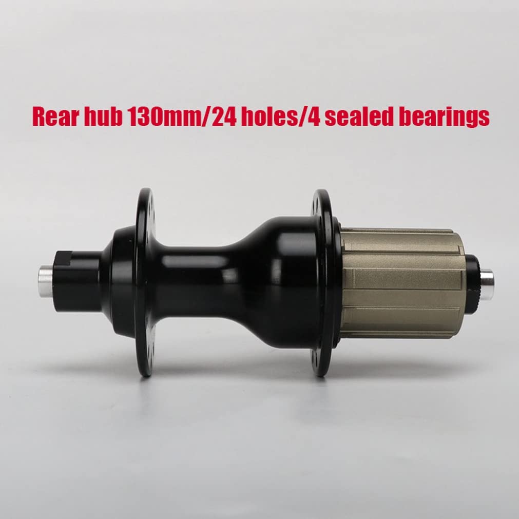 Paire De Moyeux DMKQTEW Route – Avant 100mm, Arrière 130mm, 24 Trous, 48 Clics 4 Cliquets, V-brake, 280g, Compatible 8-11 Vitesses