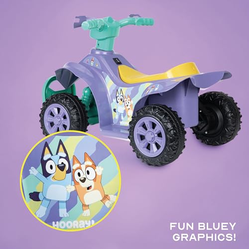 Image of Bluey - 6V Kids Ride-On ATV with Rechargeable Battery and Reverse Drive