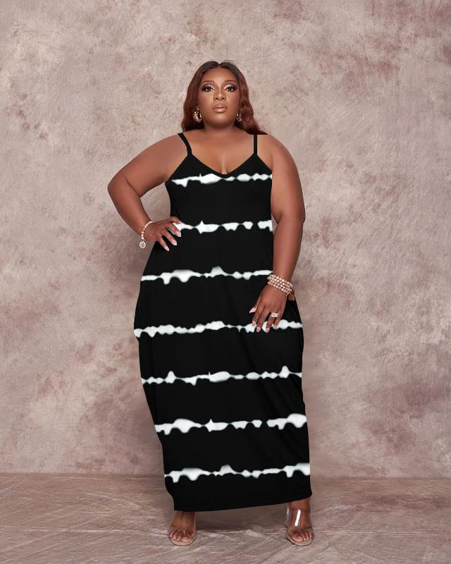 Image of YeGine Oversize Tshirt Dress Plus Size Short Sleeve Maxi Dress with Pockets