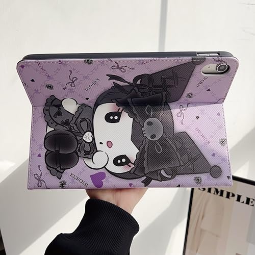 CrazyLemon 適用 iPad 第9/8/7世代 10.2インチ (2021/2020/2019年) ケース かわいい おしゃれ アニメ パープル ウサギ キャラクター 絵柄 アイパッド 対応 保護ケース マグネット オートスリープ スタンド機能 薄型 軽量 耐衝撃 落下防止 タブレット カバー 女性 女の子 人気