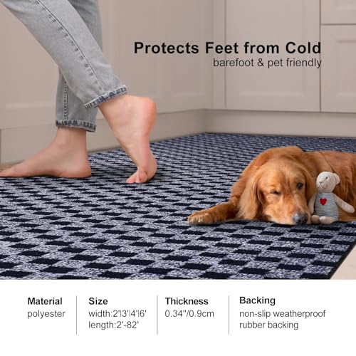 BESTVUE 2' x 6' Runner Rugs with Rubber Backing, Outdoor Indoor Utility Non Slip Carpet Rug Runner for Hallway, Custom Size Area Rugs Mat for Entryway Balcony Patio Kitchen Garage Stair Laundry - Image 6