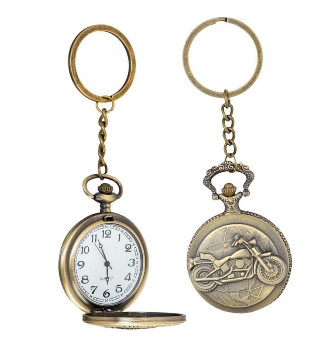 Vintage Pocket Watch Keychain - Harry Potter Style -3