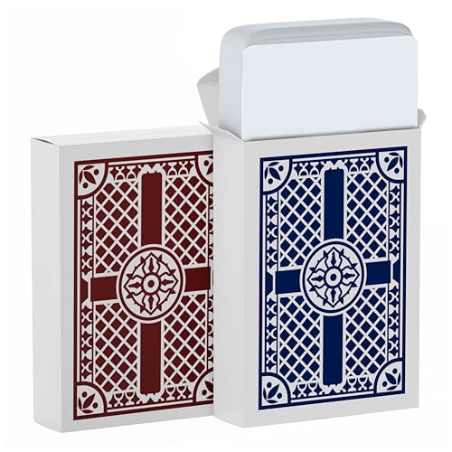 Naipes Blank Poker 2 Mazos 60 Cartas C/u Azul y Rojo