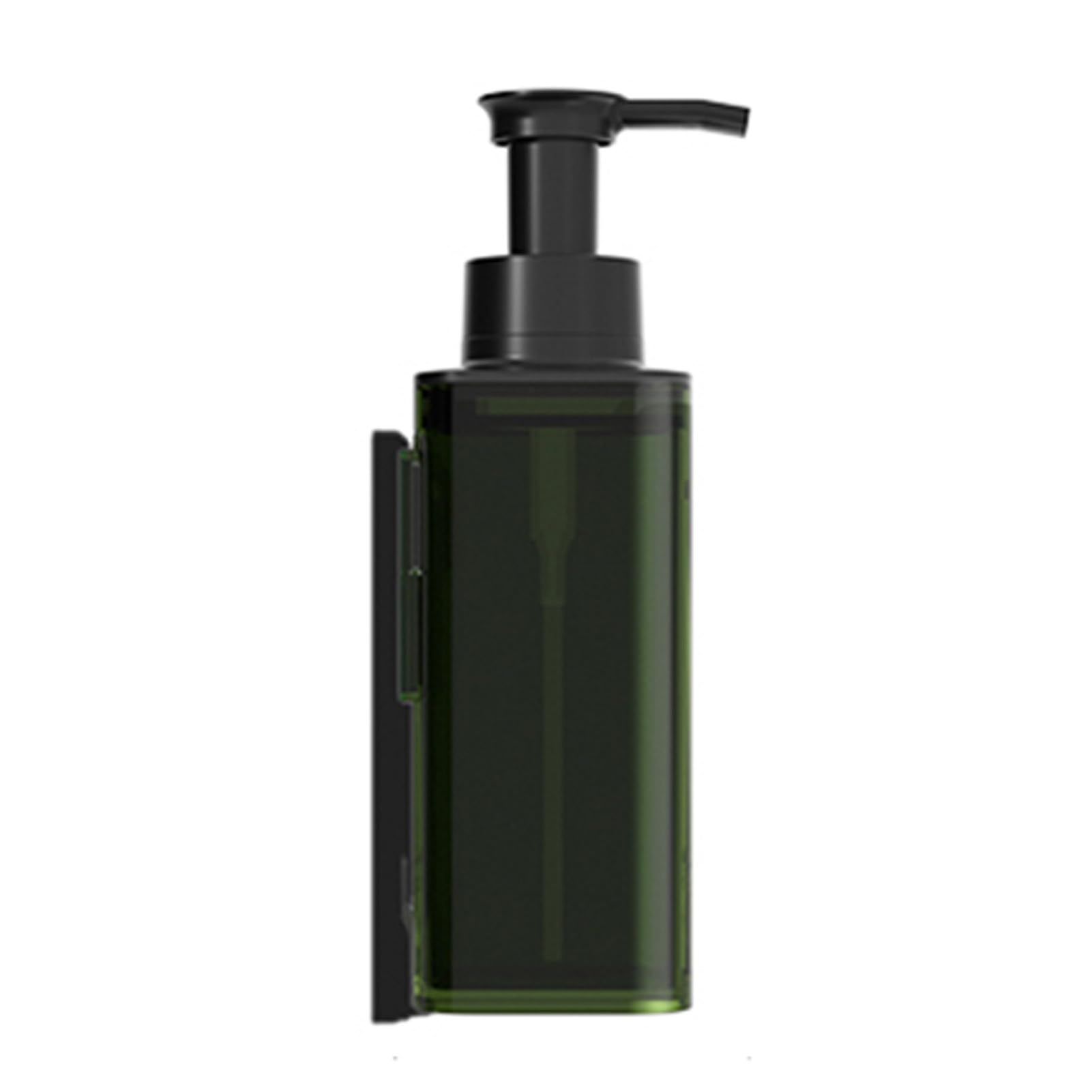 Tissting Dispensatore di Sapone Manuale a 3 Camere per Parete, Contenitore Liquido a 3 Scomparti con Pompa Antigoccia per Shampoo Bagno, Design a Scissione per Facile Riforn (Verde scuro)