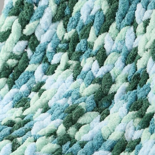 Image of Chunky Chenille Yarn for Hand Knitting 8 Jumbo Pack Jumbo Chunky Yarn for Hand Soft Blanket Knitting, Bulky Thick Fluffy Yarn for Crocheting (Sea of Clouds)