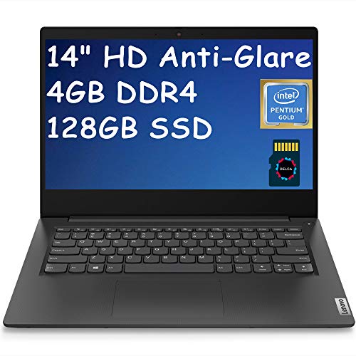 2021 Lenovo Ideapad 3 14 Premium Laptop Computer I 14" HD Anti-Glare Display I Intel Pentium Gold 6405U I 4GB DDR4 128GB SSD I WiFi HDMI Webcam Intel UHD Graphics Win 10 + 32GB Micro SD Card