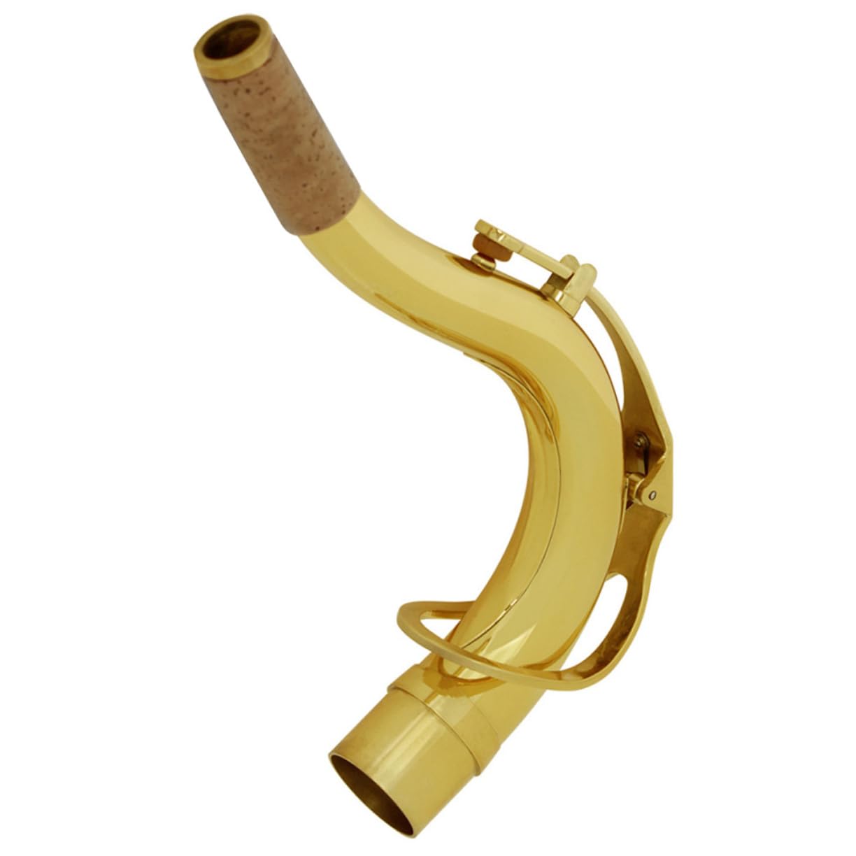 SUPVOX Collo per Sassofono Tenore Curvo in Ottone Argentato 27,5mm Ricambio Resistente All'usura Accessorio per Strumento Musicale